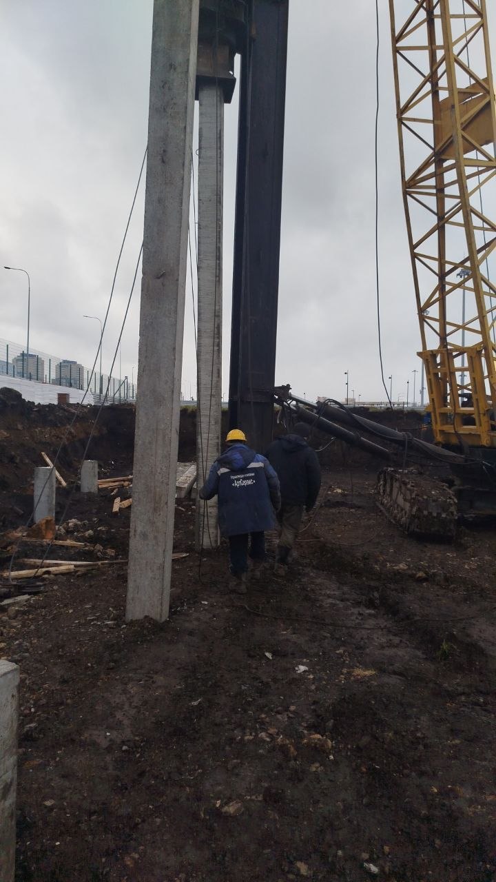 Сваи на объекте в Кемерово
